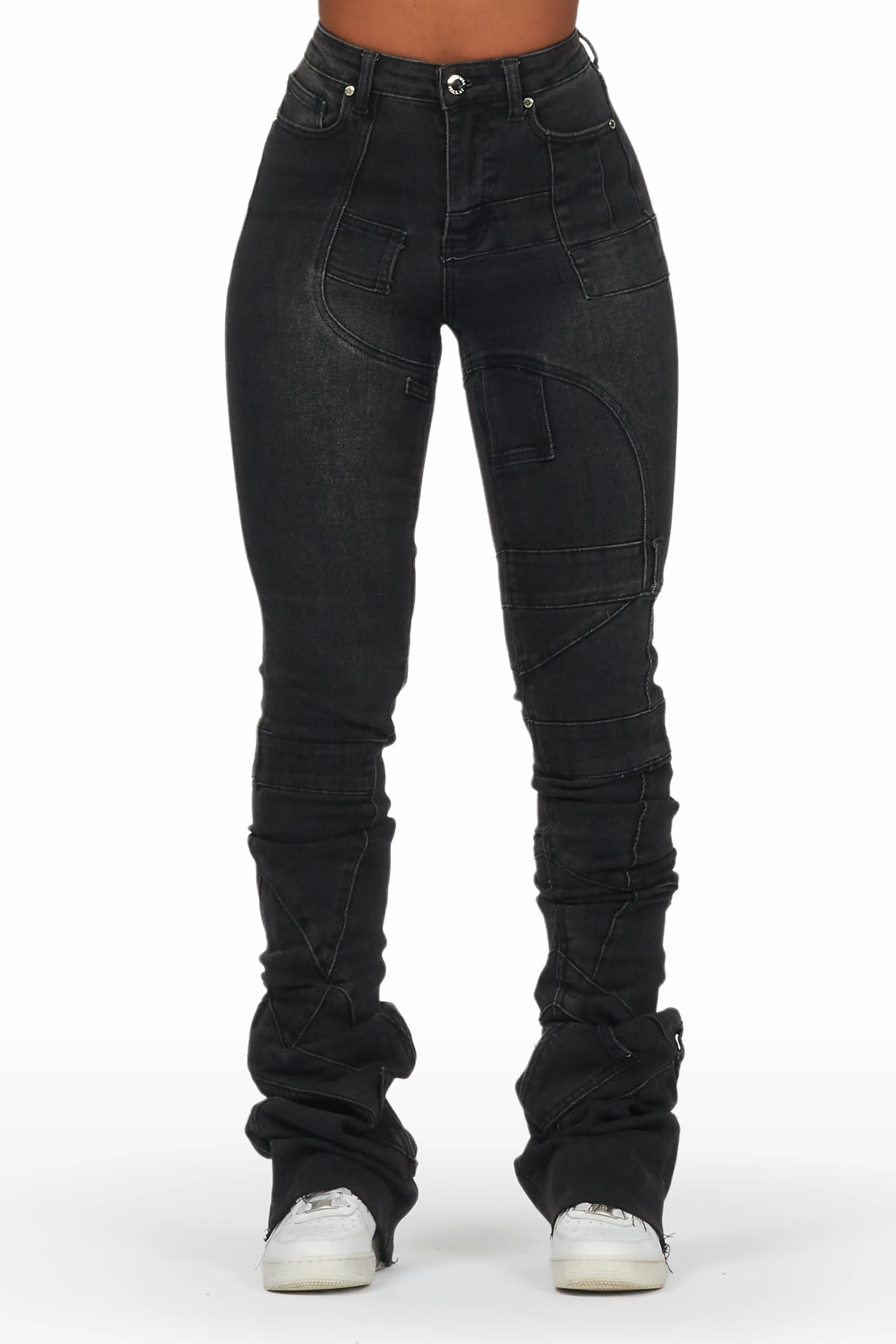 Wynter Black Super Stacked Jean