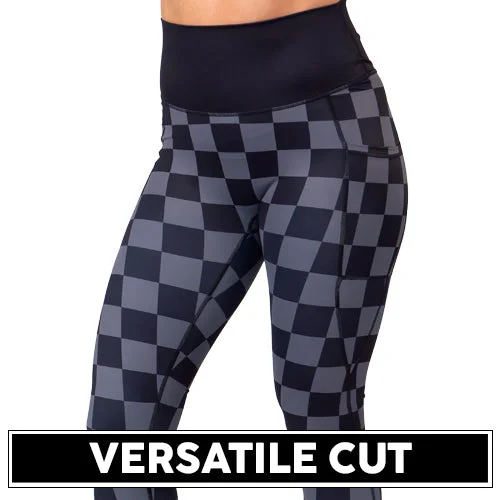 Black Checkers Leggings