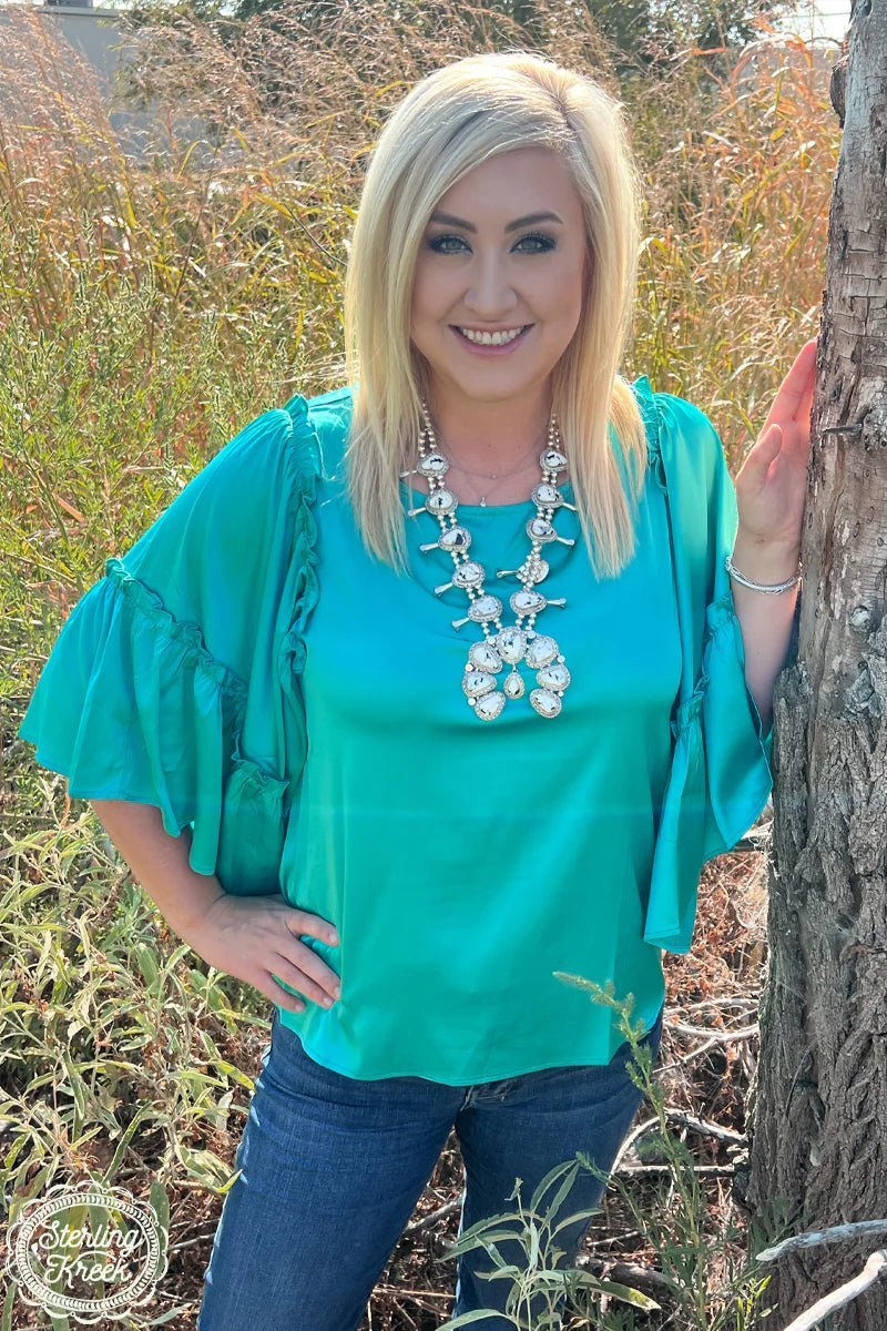 PLUS Into The Night Teal Top