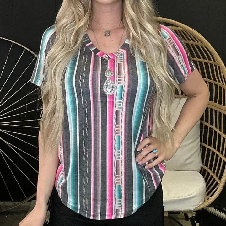 Serape City Heart Top