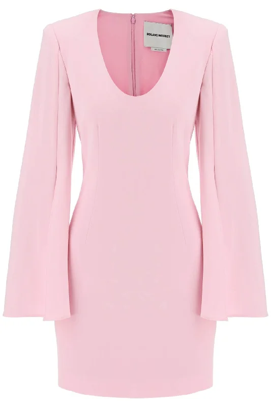 ROLAND MOURET "mini dress with cape sleeves"