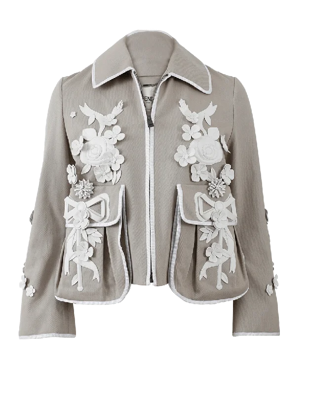 Floral Embroidered Jacket