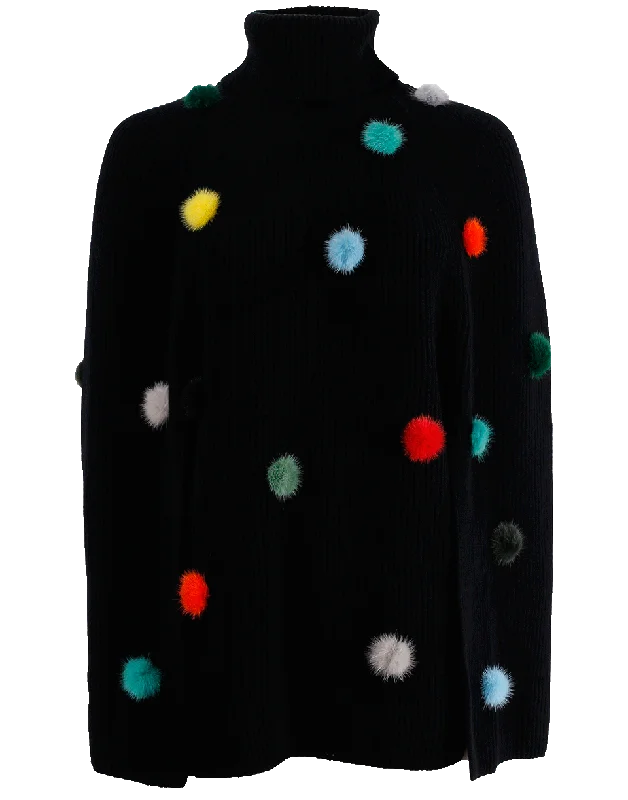 Knit Pom Cape