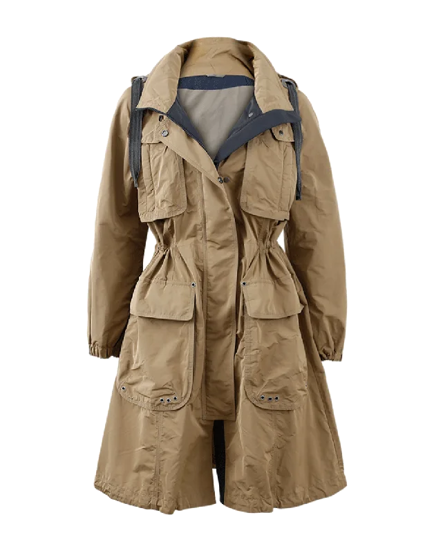 Tafetta Cargo Coat