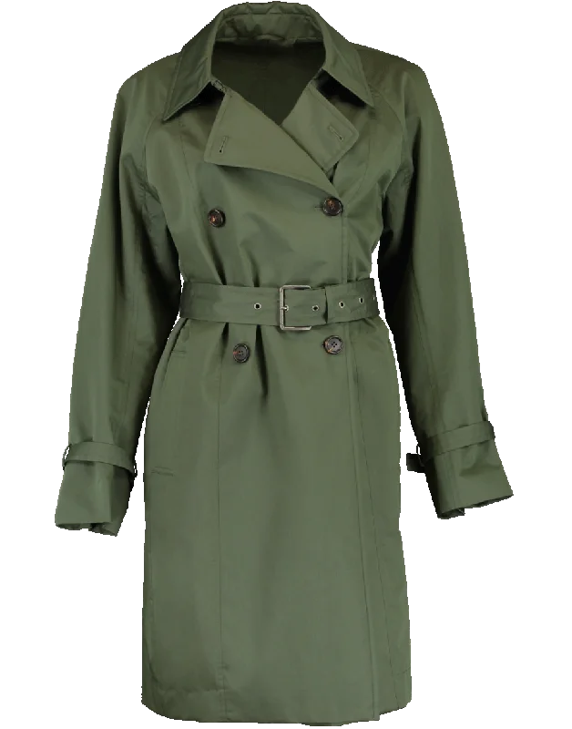 Taffeta Tie Belt Trench Coat